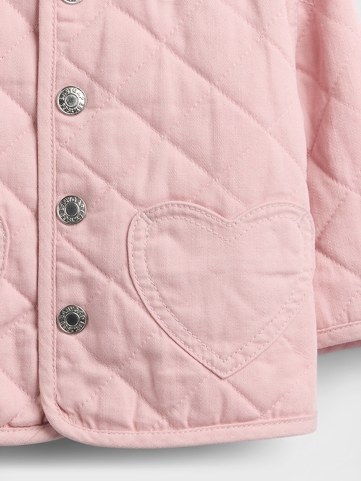 Image number 3 showing, Baby Quilted Heart Pocket Jacket