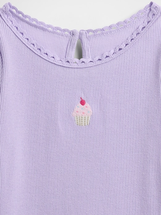 Image number 3 showing, Baby & Toddler Embroidered Graphic Rib T-Shirt