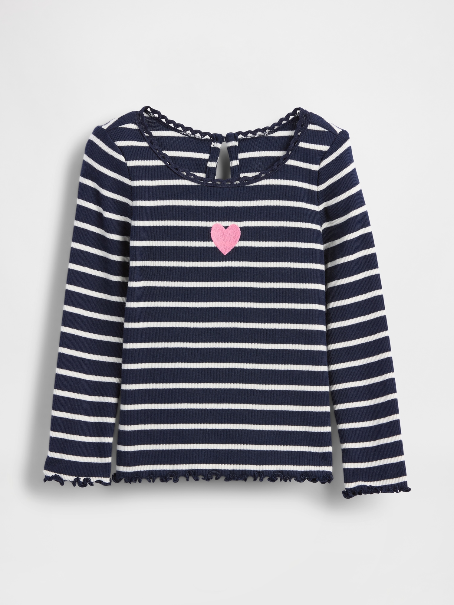 Baby & Toddler Embroidered Graphic Rib T-Shirt - Dark Night Blue