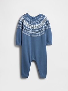 Baby Fair Isle Sweater One-Piece