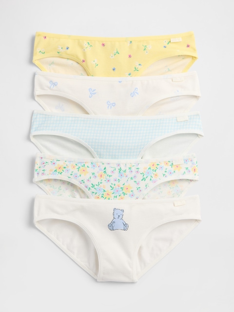 Kids Organic Stretch Cotton Bikini Briefs (5-Pack)