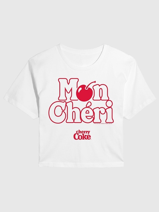 Image number 1 showing, Cherry Coke Mon Cheri Cropped Graphic Tee