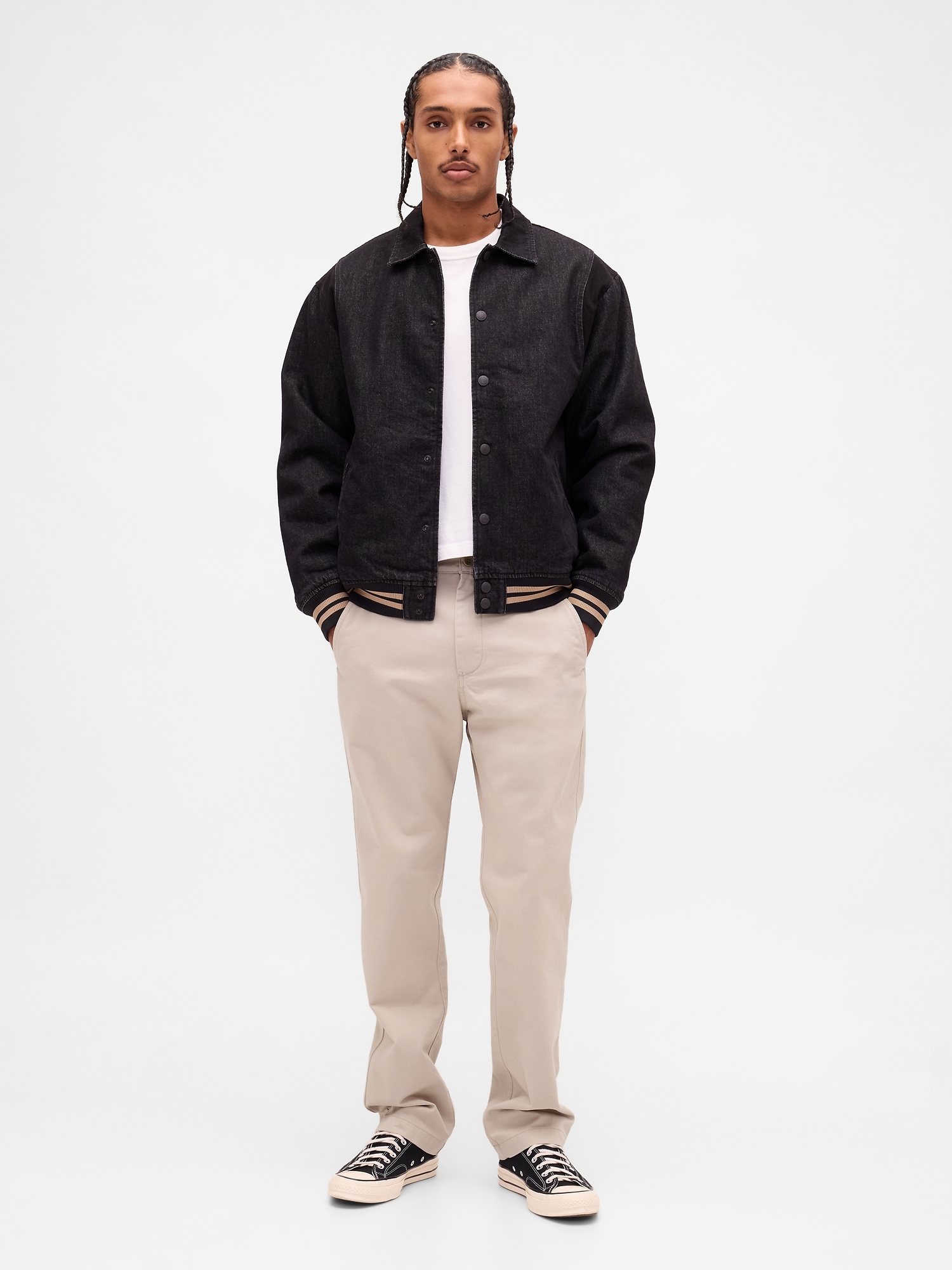 Heavyweight Twill Relaxed Straight Khakis - Cobblestone