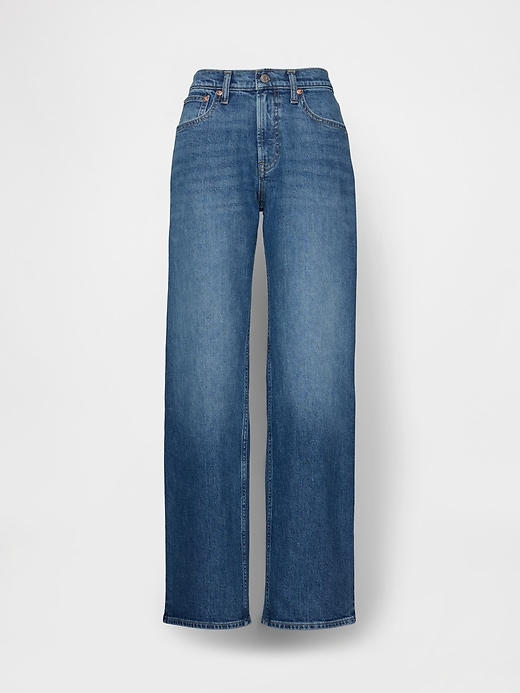Mid Rise Relaxed Straight Jeans