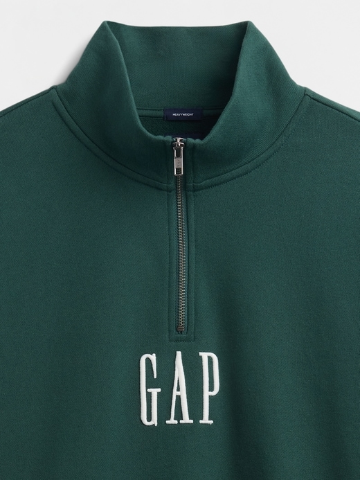 Image number 4 showing, Heavyweight Oversized Logo Quarter-Zip Pullover