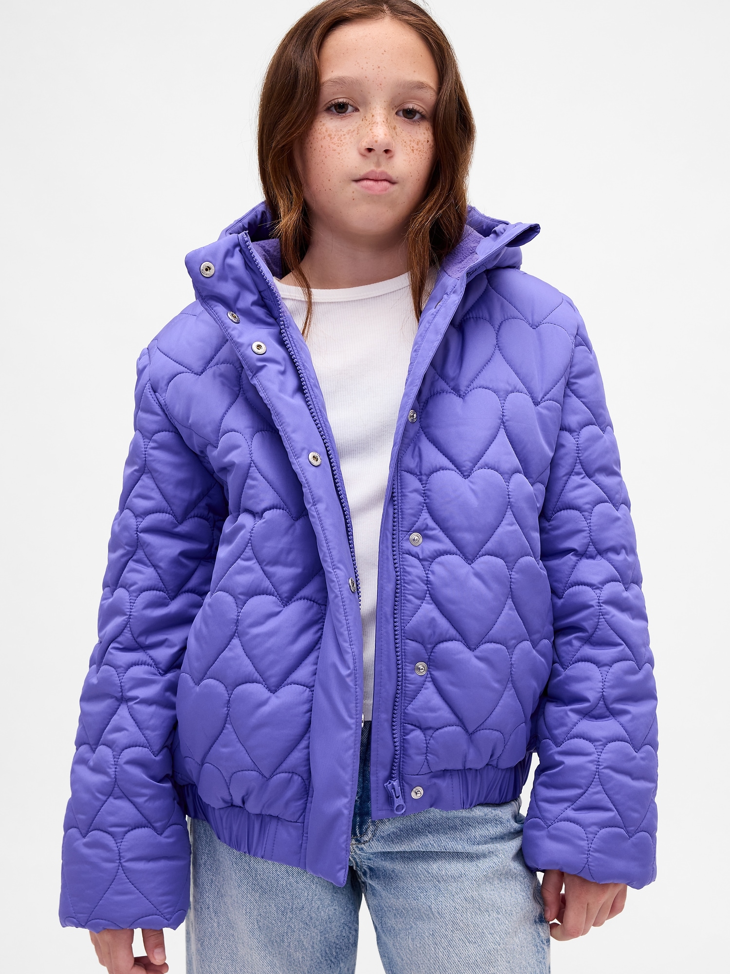 Kids Puffer Jacket - Blue Iris