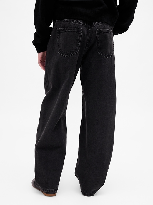 Image number 4 showing, Kids High Rise Studded Easy Barrel Jeans