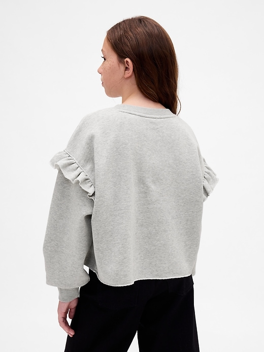 Image number 3 showing, Kids VintageSoft Ruffle Sweatshirt