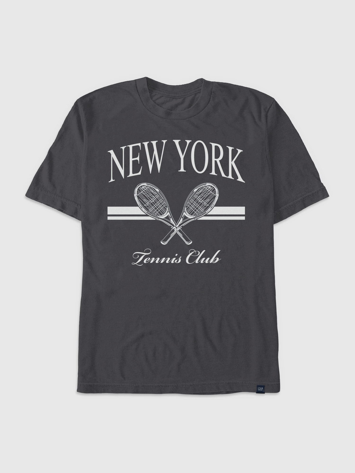 New York Tennis Club Graphic T-Shirt - Charcoal