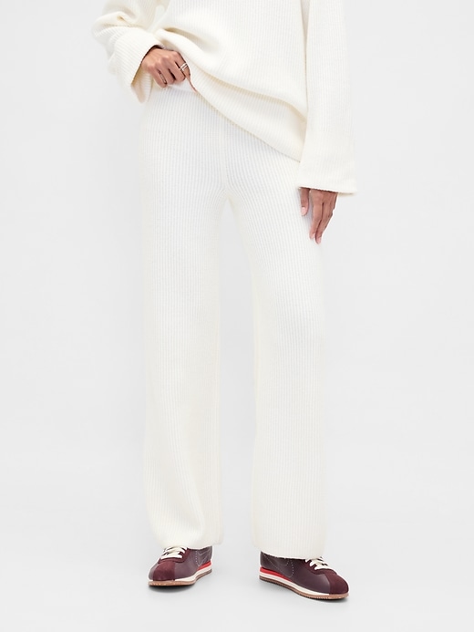 Image number 2 showing, CashSoft Shaker-Stitch Sweater Pants