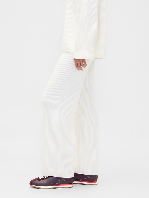 Image number 3 showing, CashSoft Shaker-Stitch Sweater Pants