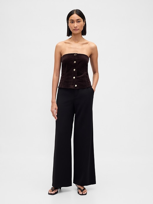 Image number 2 showing, Corduroy Strapless Crop Vest