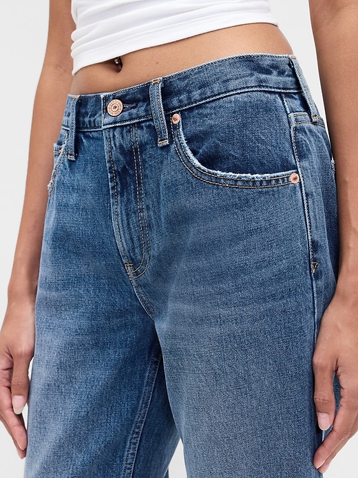 Image number 6 showing, Mid Rise Rigid Relaxed Straight Jeans