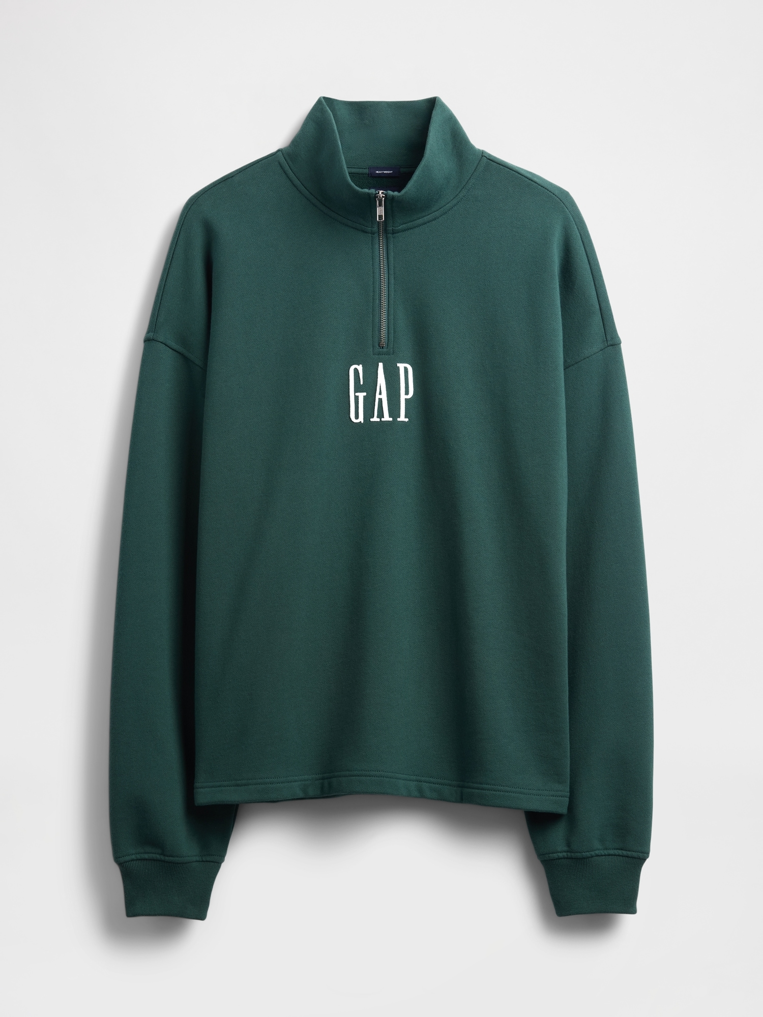 Heavyweight Oversized Logo Half-Zip Pullover