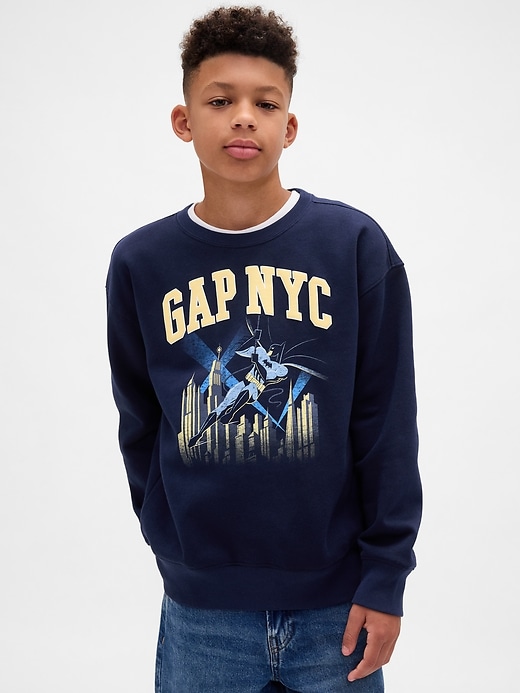Image number 1 showing, Kids VintageSoft Batman Graphic Logo Sweatshirt