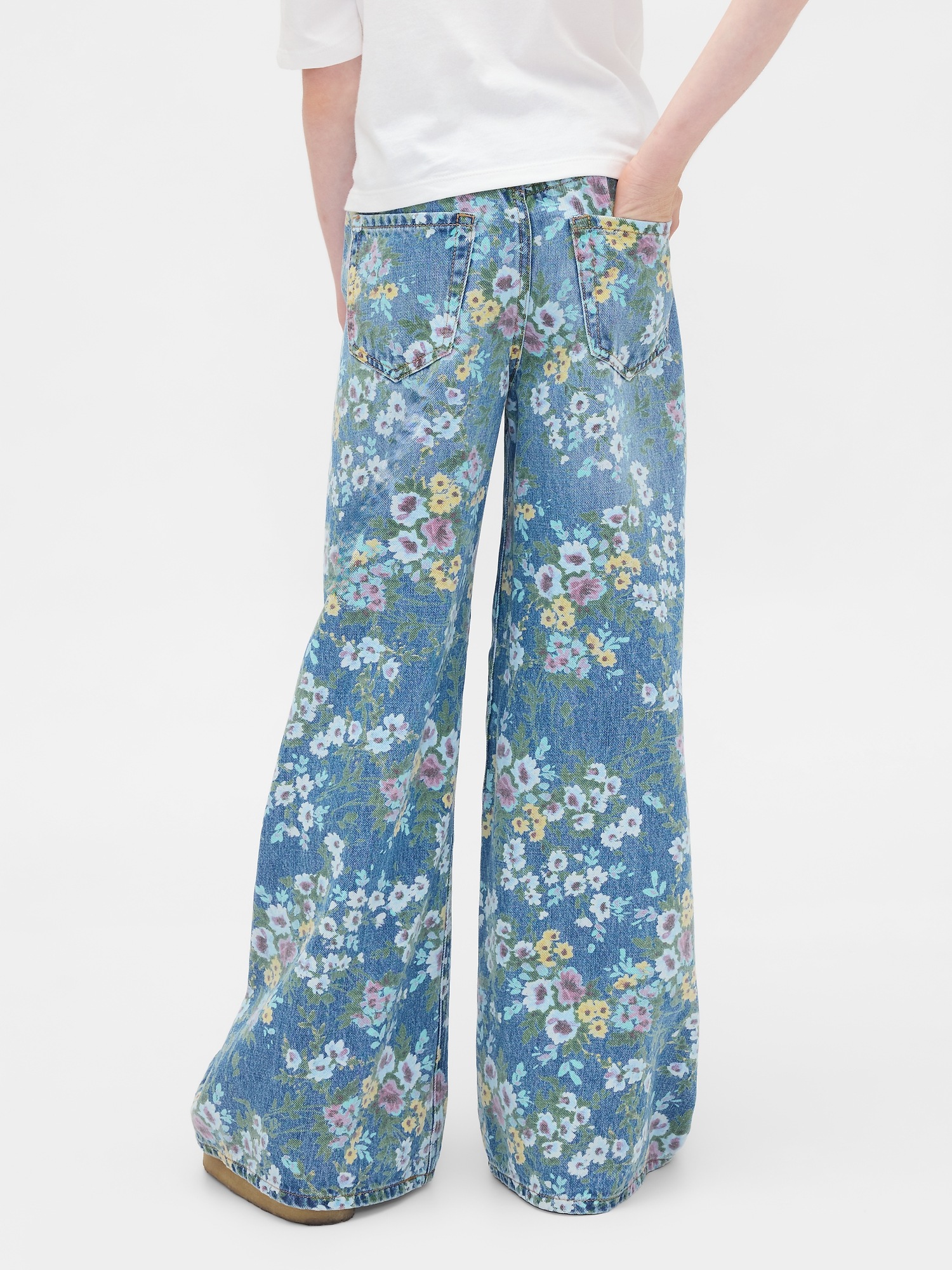 Детские джинсы Gap Kids Floral Easy Baggy Jeans — фото 4