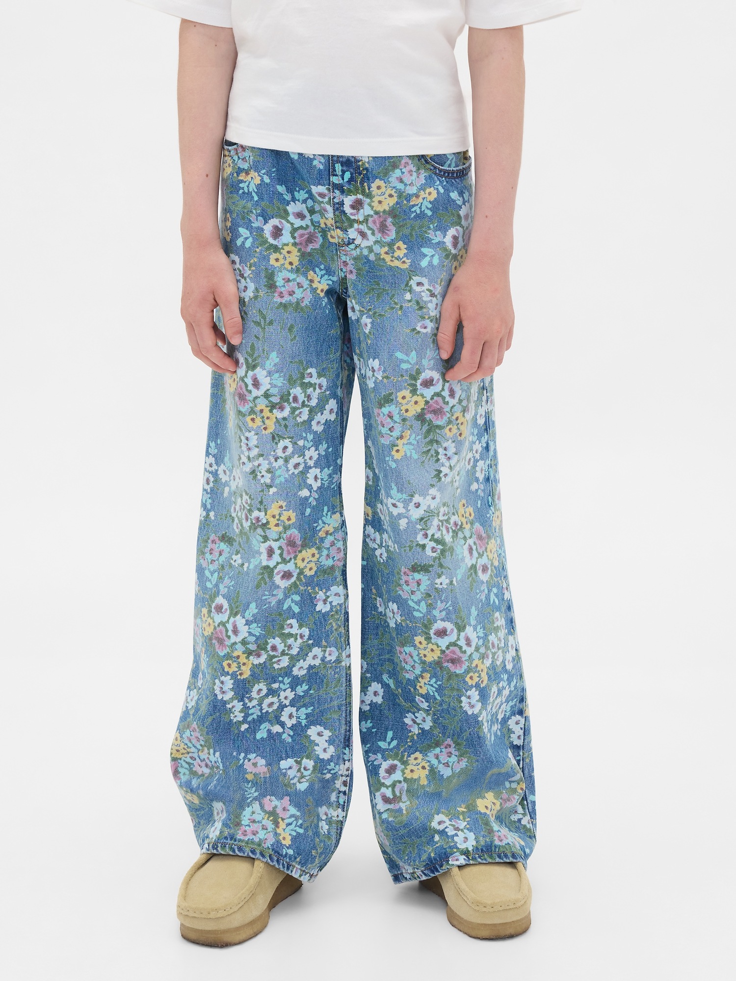 Детские джинсы Gap Kids Floral Easy Baggy Jeans — фото 3