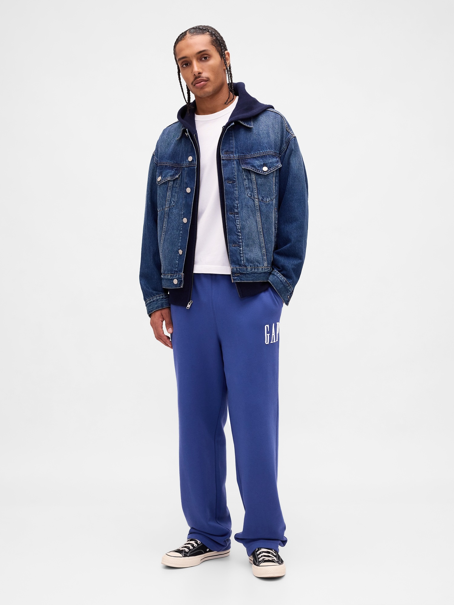 Мужские брюки Gap Adult Heavyweigtht Relaxed Logo Sweatpants — фото 3