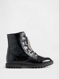 Kids Charm Lace-Up Boots