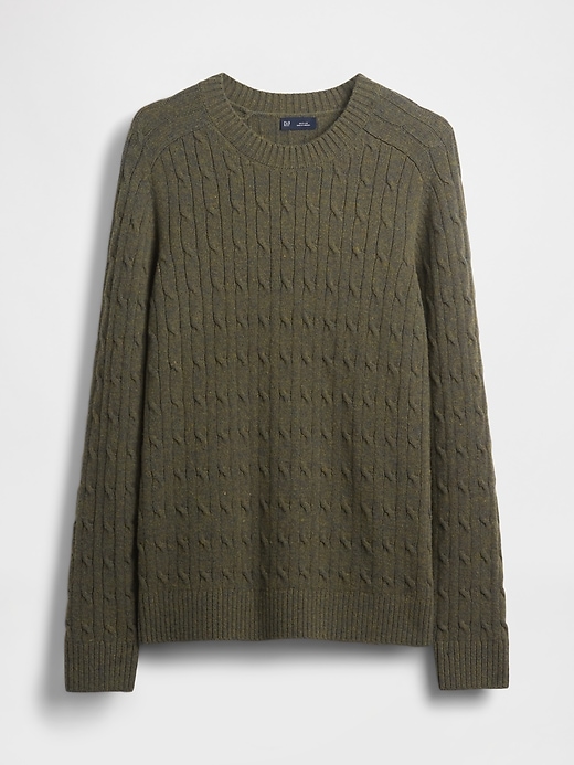 Image number 5 showing, Merino Wool-Blend Cable-Knit Sweater