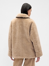 Image number 4 showing, Gap × Sandy Liang Reversible Vegan Leather Sherpa Jacket