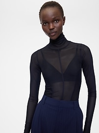 GapStudio Sheer Mesh Turtleneck