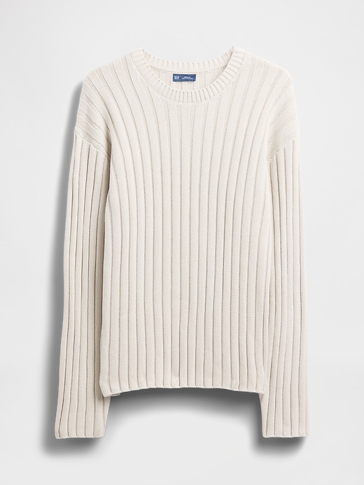 Image number 5 showing, Wide Rib Slim Crewneck Sweater