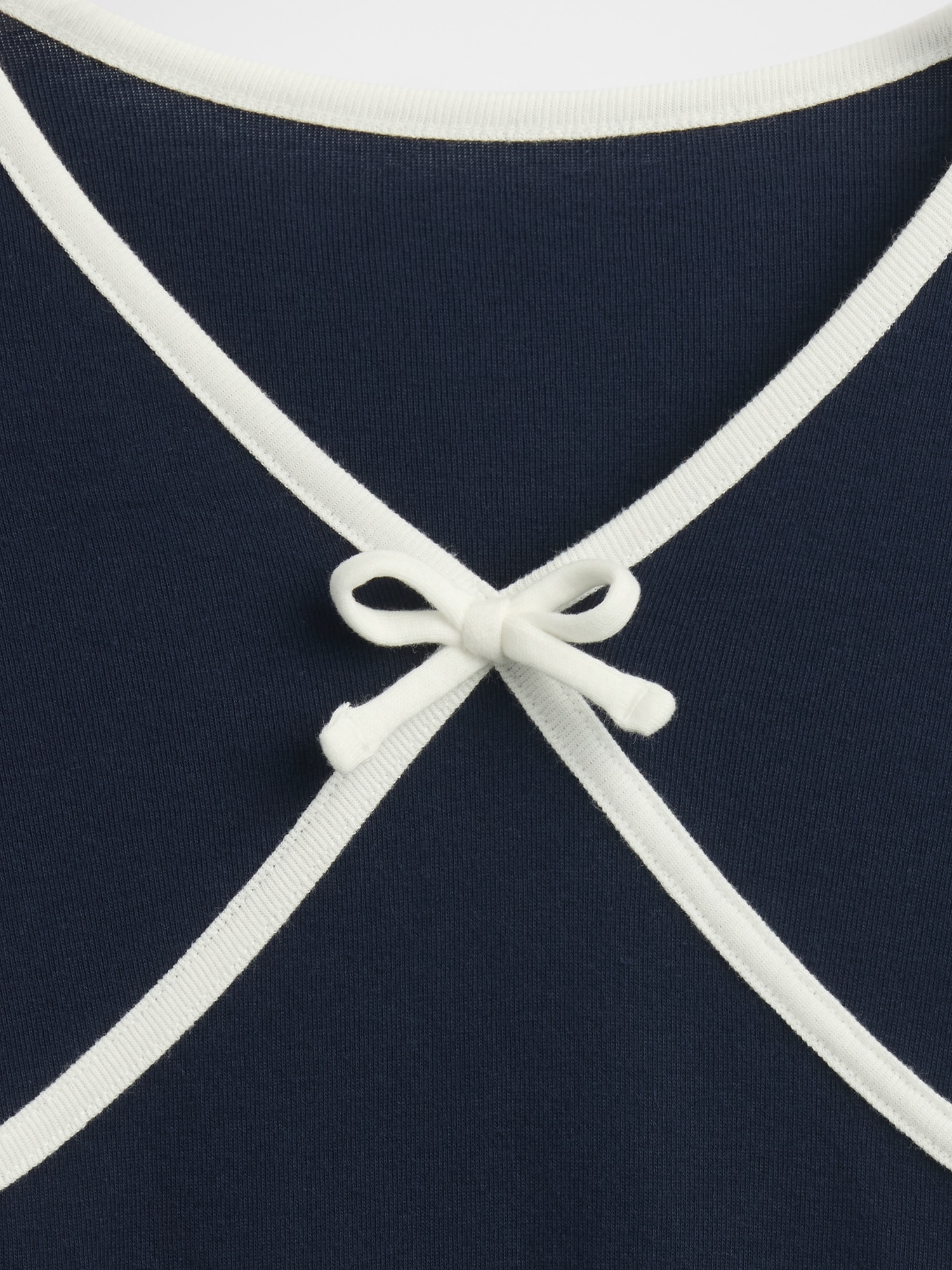 Kids Cross Front Bow T-Shirt