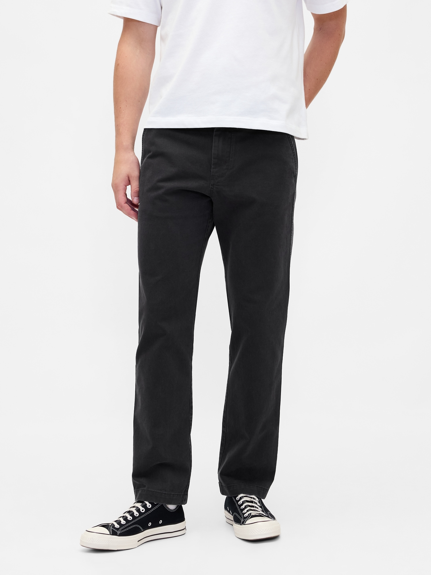 Мужские брюки Gap Heavyweight Twill Relaxed Straight Khakis — фото 2
