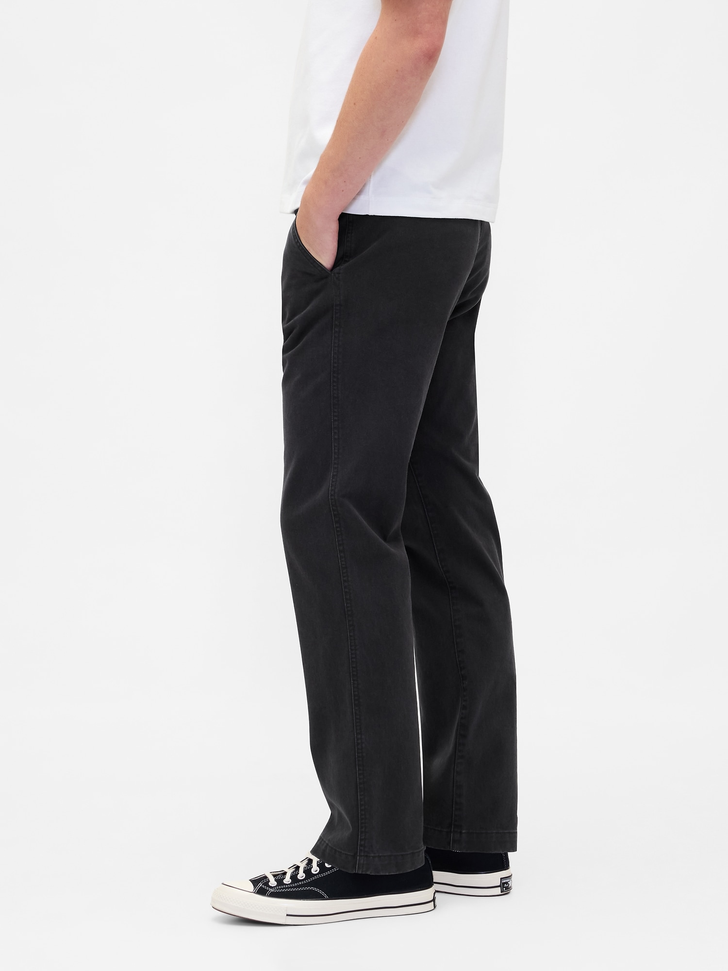 Мужские брюки Gap Heavyweight Twill Relaxed Straight Khakis — фото 3