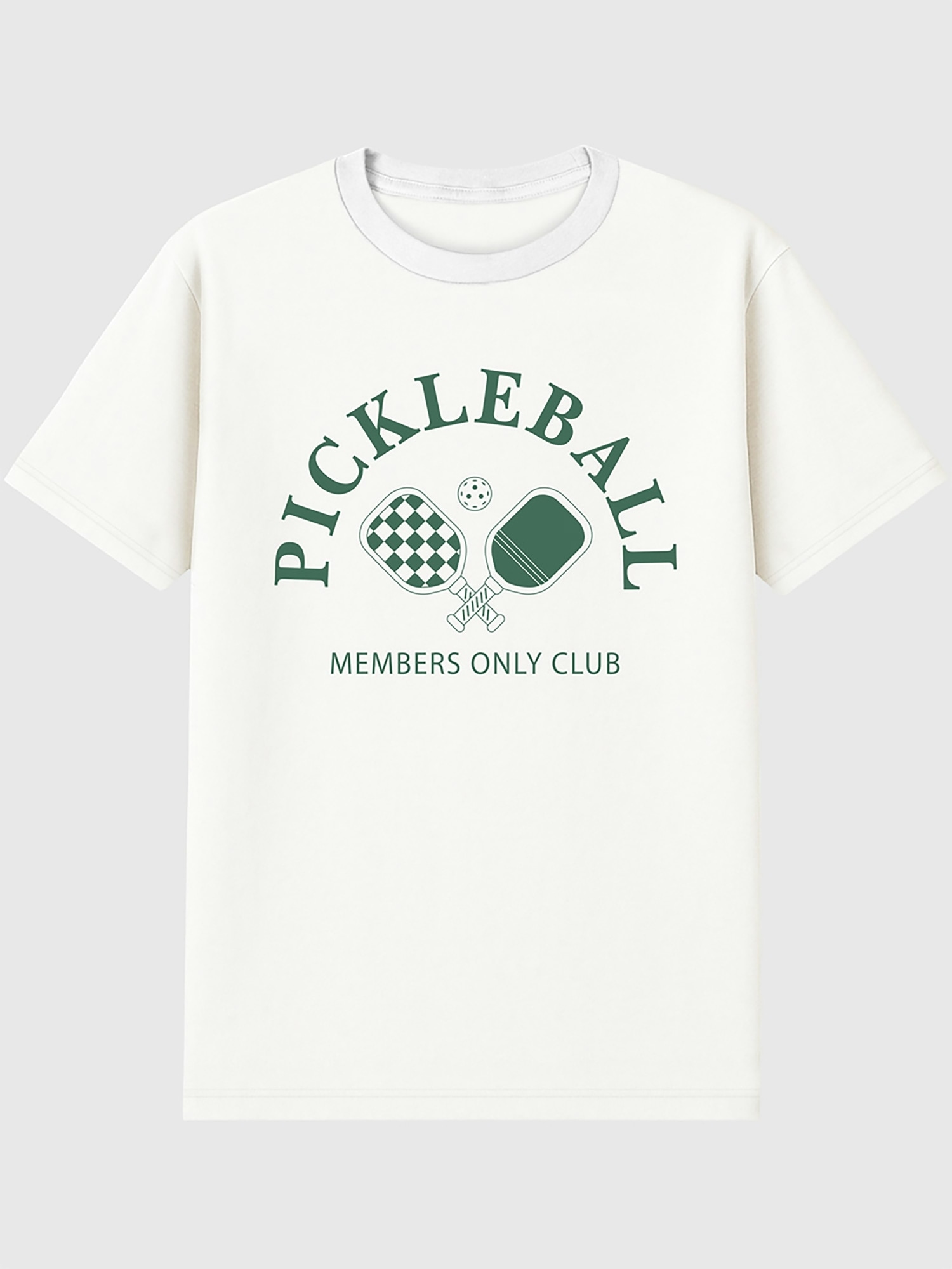 Pickleball Members Only Graphic T-Shirt - White