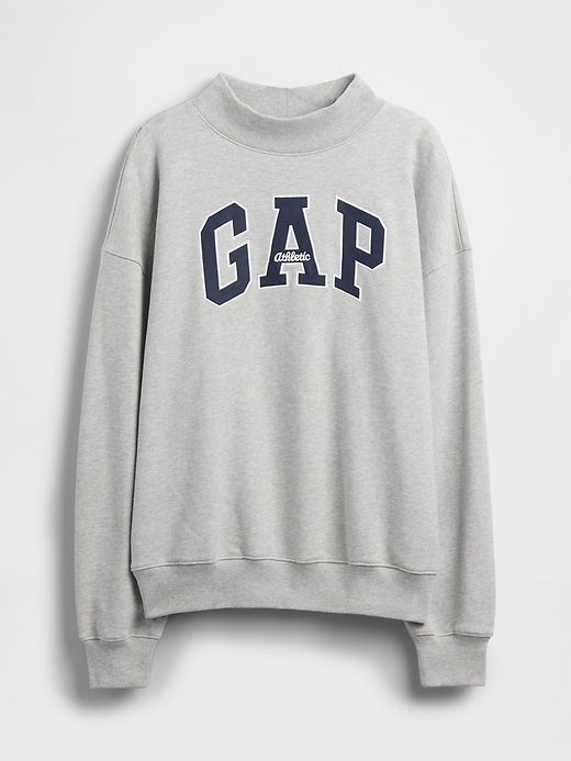 Image number 5 showing, Heavyweight French Terry Oversized Mockneck Logo Sweatshirt