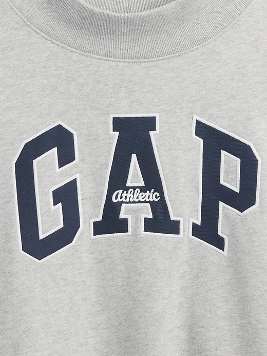 Image number 4 showing, Heavyweight French Terry Oversized Mockneck Logo Sweatshirt