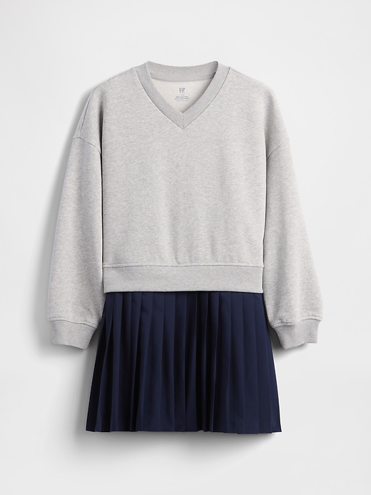 Image number 2 showing, Kids VintageSoft Pleated Sweatshirt Dress