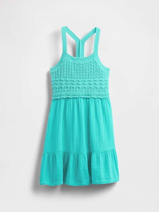 Image number 2 showing, Kids Racerback Crochet Tank Dress