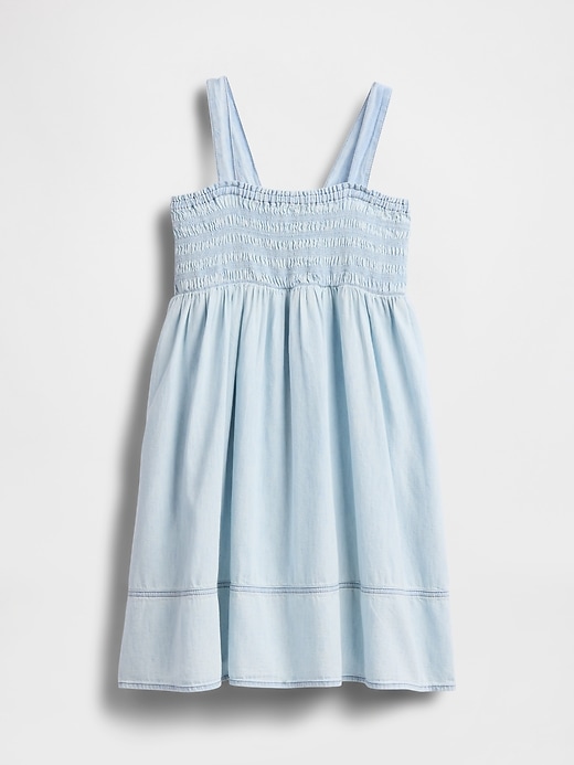 Image number 2 showing, Kids Smocked Denim Dress