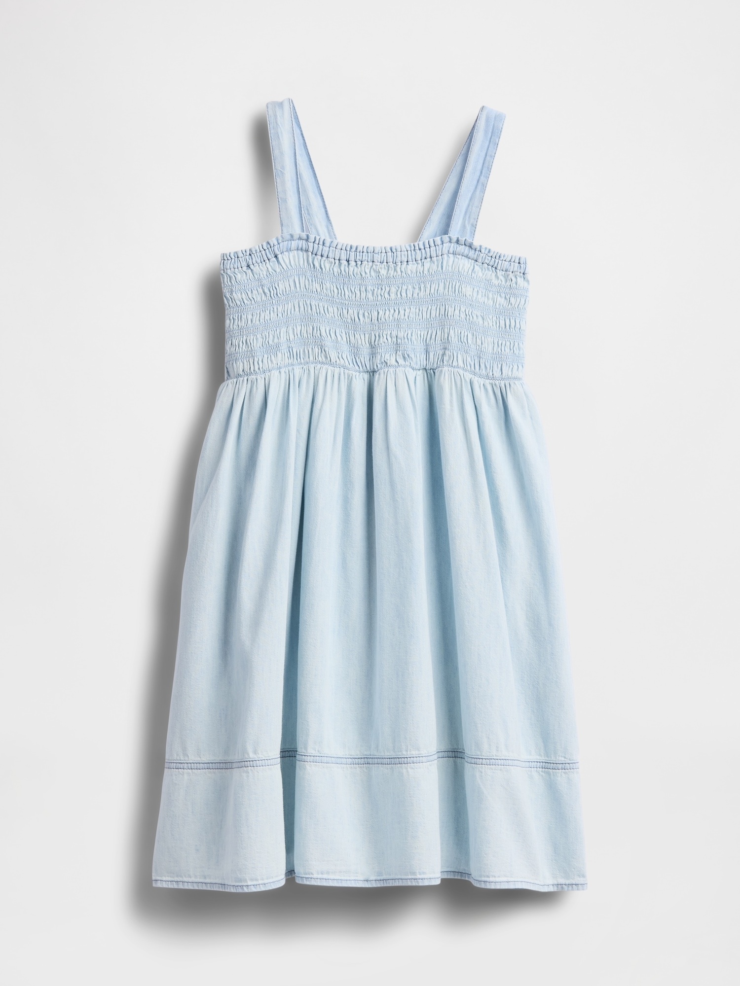 Kids Smocked Denim Dress