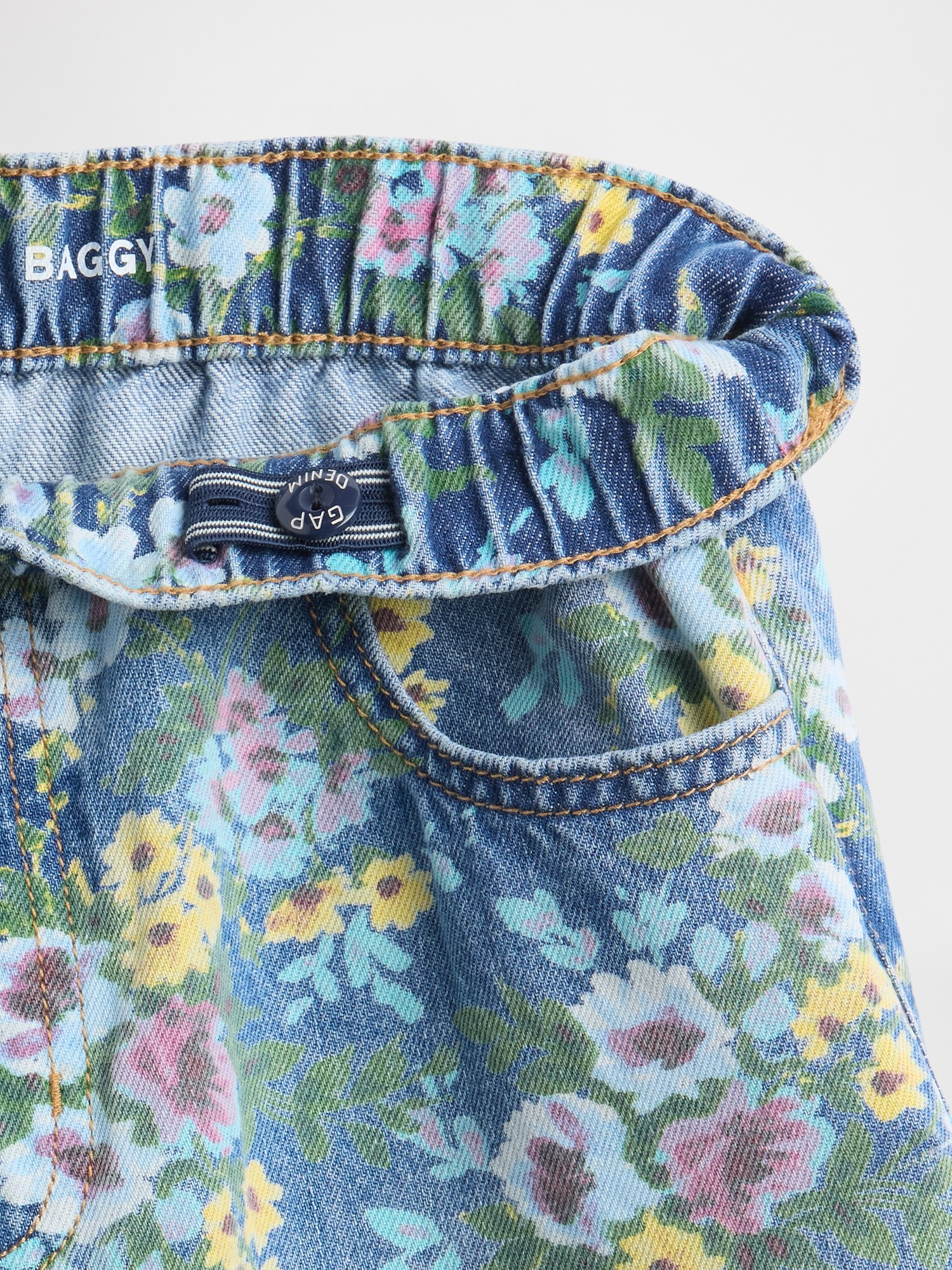 Детские джинсы Gap Kids Floral Easy Baggy Jeans — фото 6