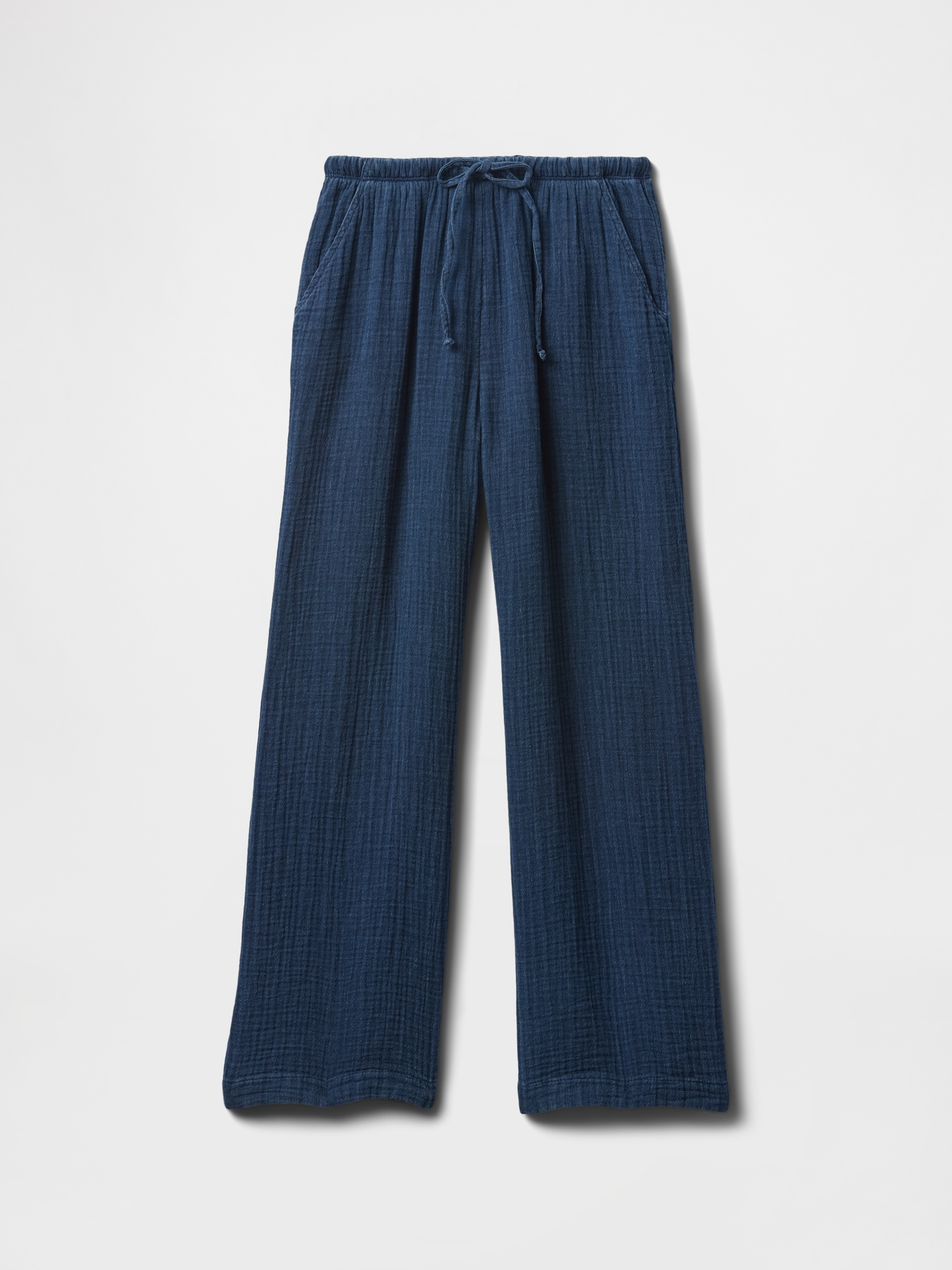 Kids Crinkle Gauze Denim Baggy Pants