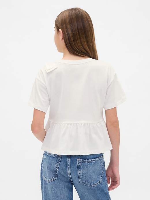 Image number 3 showing, Kids Bow Peplum T-Shirt