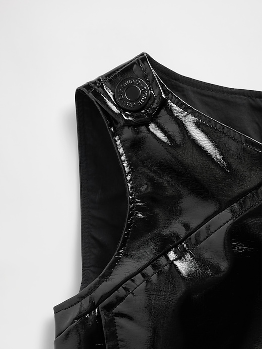 Image number 6 showing, GapStudio Vegan Patent Leather Mini Dress