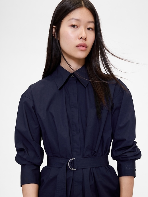 Image number 4 showing, GapStudio Poplin Belted Maxi Shirtdress