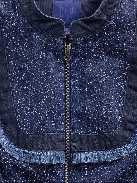 Image number 6 showing, GapStudio Denim Tweed Fringe Jacket