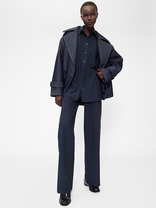 Image number 4 showing, GapStudio Denim Cocoon Coat