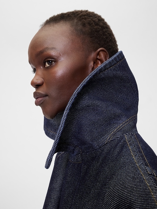 Image number 2 showing, GapStudio Denim Cocoon Coat