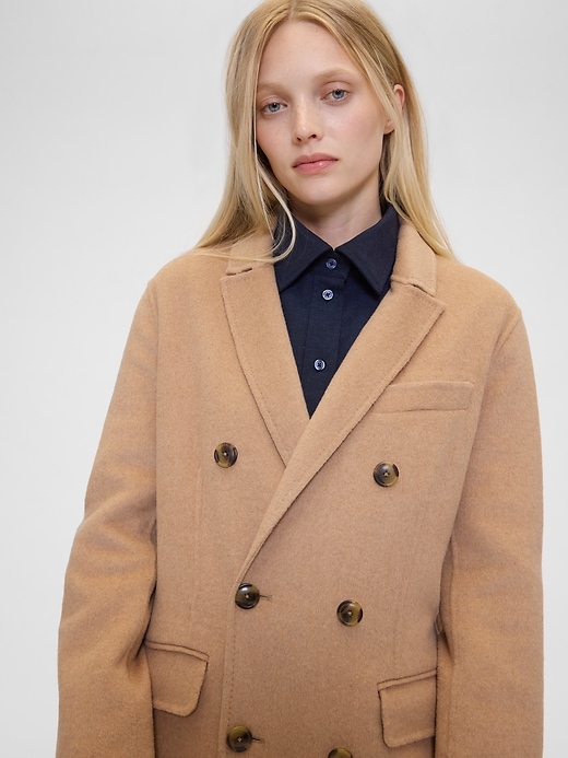GapStudio Wool-Blend Double-Breasted Coat
