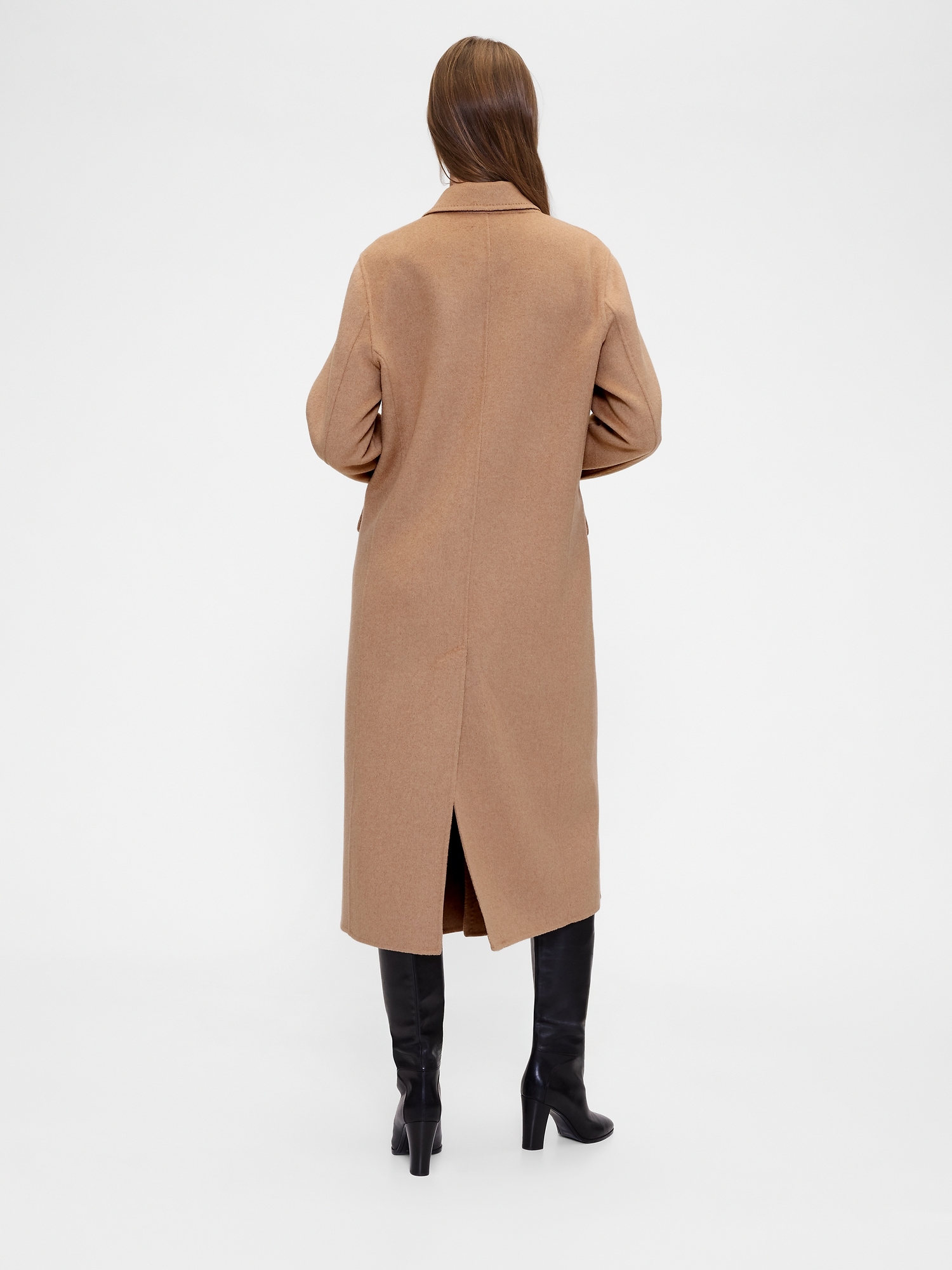 GapStudio Wool-Blend Double-Breasted Coat