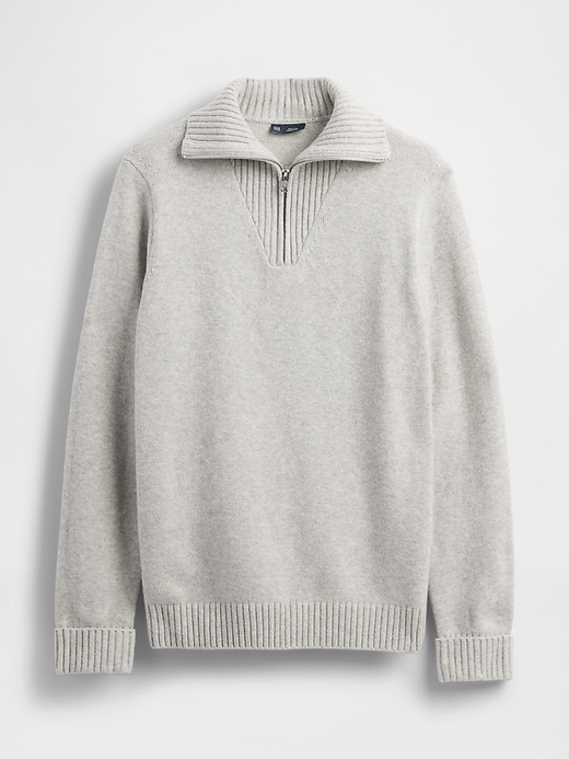Image number 5 showing, CashSoft Quarter-Zip Pullover Sweater