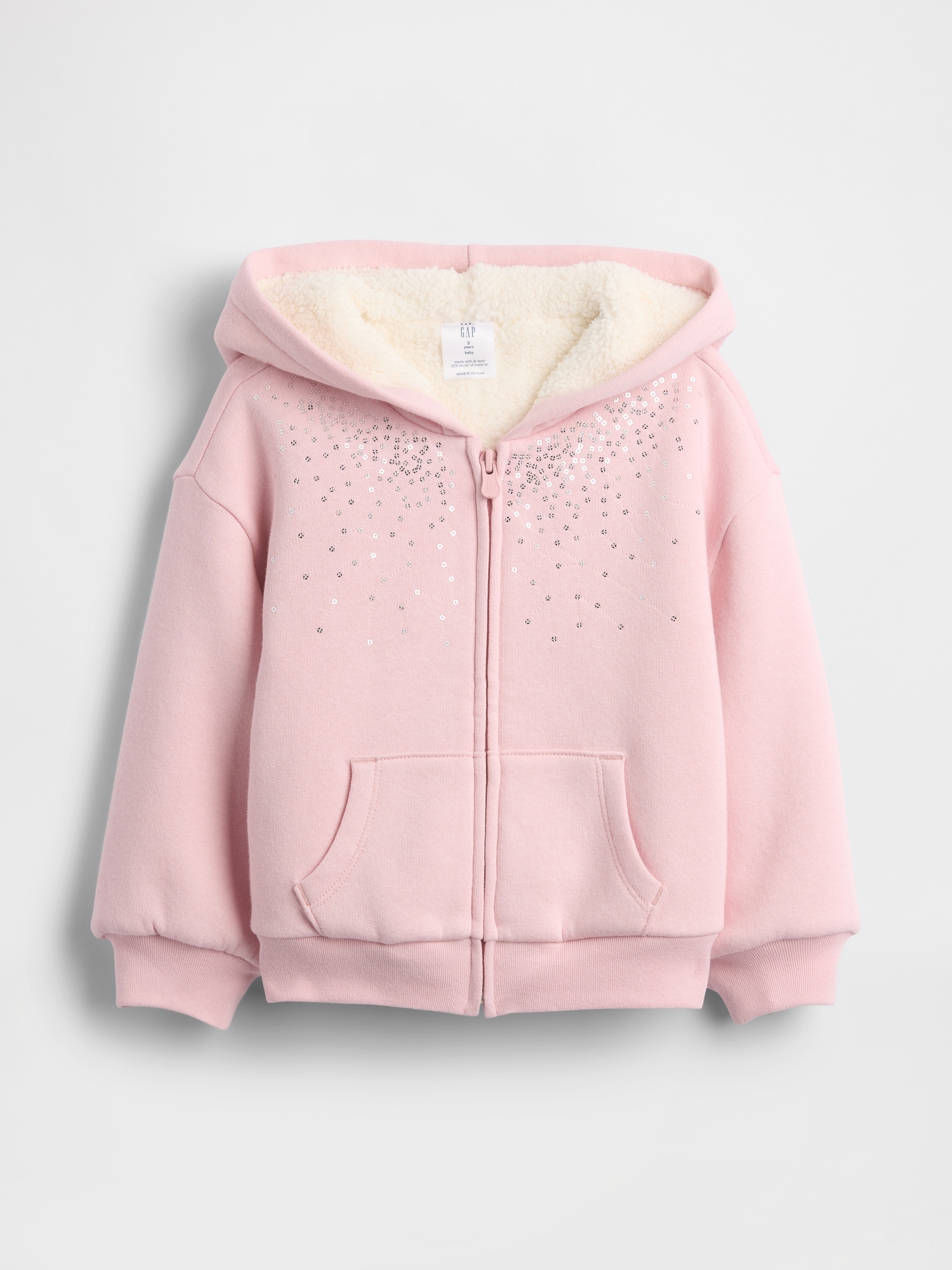 Baby & Toddler Sherpa-Lined Sequin Zip Hoodie