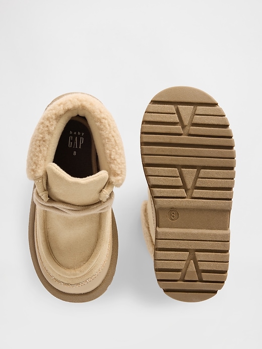 Image number 3 showing, Toddler Vegan Suede Sherpa-Cuff Boots